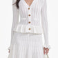 Button-Down Knit Ruffle Cardigan Dress