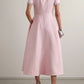 Elegant Bow Crystal Embellished Midi Dress