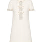 Embellished Mint Wool-Crepe Mini Dress