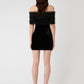 Elegant Off-the-Shoulder Velvet Mini Dress