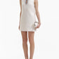 Sequin Embellished Shift Dress with Keyhole Detail