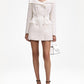 Off-the-Shoulder Tweed Blazer Dress