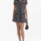 Tweed Mini Dress with Button