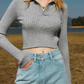 Lapel Knit Sweater