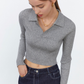 Lapel Knit Sweater