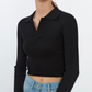 Lapel Knit Sweater