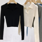 Lapel Knit Sweater