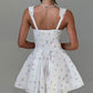 Queen Anne Neckline Corset Mini Dress For Party Date Night Dress