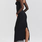 Elegant Sheer Corset Long Sleeve Maxi Dress