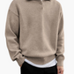 Woolen Button Half Zip