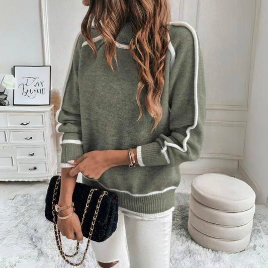 Stylish Sweater with Contrast Piping – Ultimate Comfort Meets Modern Elegance