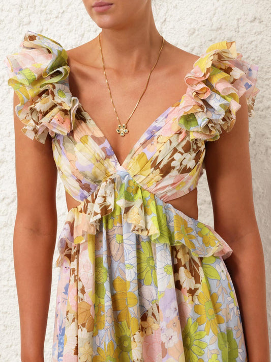 Luxurious Floral Maxi Dress Elegance
