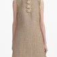 Tweed Shift Dress with Chain Detailing