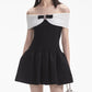 Bow Off-the-shoulder Mini Dress
