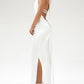Elegant Satin Gown with Pearl Embellishments