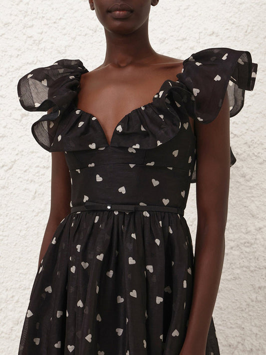 Elegant Sheer Floral Print Romper