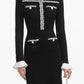 Elegant Tweed Long-Sleeved Dress