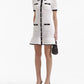 Knit Mini Dress with Scallop Hem and Contrast Trim