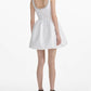 Sleeveless Bubble Hem Dress with Beaded Neckline