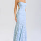 Lace Jacquard Tie-wrap Backless Maxi Dresses