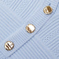Knit Midi Dress with Gold Buttons