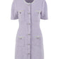 Elegant Vintage Tweed Mini Dress
