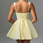 Queen Anne Neckline Corset Mini Dress For Party Date Night Dress