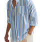 Cotton Linen Beach Button Down Shirt with Pocket (US Only)