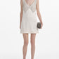 Beaded Shift Dress with V-Neck