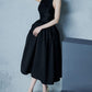Timeless Halterneck Dress with Pearl Necklace