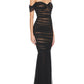Off-the-Shoulder Ruched Mermaid Gown