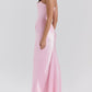 Elegant Strapless Satin Maxi Dress