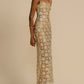 Halterneck Midi Dress with Intricate Crochet Detailing
