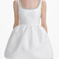 Sleeveless Bubble Hem Dress with Beaded Neckline