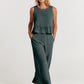 VALERINA - Casual Linen 2 Piece Top and Pants Set