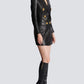 Leather Double-Breasted Blazer Dress