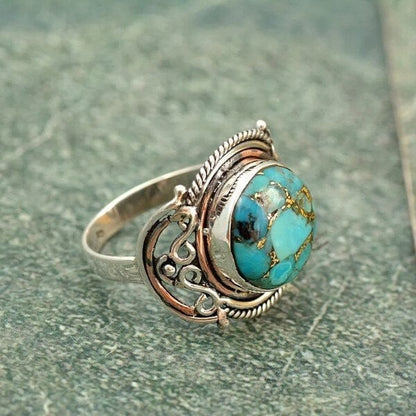 Stylish Boho Ring in Turquoise