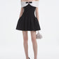 Bow Off-the-shoulder Mini Dress