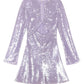 Sequin Mini Dress with Cutout Front