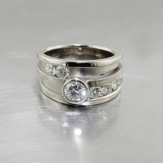 Elegant Layered Glass Ring