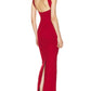 Strapless Side Split Evening Gown