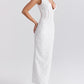 Floral Embroidered Bustier Maxi Dress