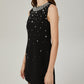 Beaded Cocktail Dress with Crystal Detailing