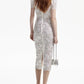 Lace Midi Dress with Embroidery