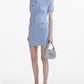 Button Knit Short Sleeve Dress