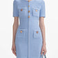 Button Knit Short Sleeve Dress