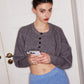 Cozy Cropped Button Up Cardigan
