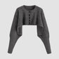 Cozy Cropped Button Up Cardigan