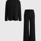Loose Casual Sweater & Soft Pant 2 Piece Lounge Set