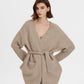 Cozy Loose Belt Pocket Cardigan
